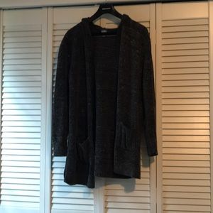 Chenille hooded sweater.